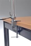 Schreibtischleuchte Ku.silber m.Standfuß u. Klemme max.630mm