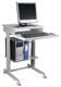 PC-Arbeitstisch, NW-Nr.: 9000483271 H720-1100xB600xT500mm, lichtgrau fahrbar