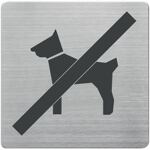 Tür-/Infoschild B90xH90mm, NW-Nr.: 9000483437 Sichtfenster Hunde, verboten Rücken VA geb.   