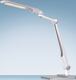 Schreibtischleuchte LED, NW-Nr.: 9000483601 Multiflex ABS,Eisen,PS, weiß/silber H.600mm m.Standfuß u.Klemme