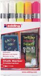 Kreidemarker 4095 2x weiß/neongelb/neonorange/neonrosa Strich-B.2-3mm Rundspitze