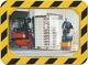 Sicherheits-/Verkehrsspie, NW-Nr.: 9000490216 gel H600xB800mm, Kunststoff,gelb/schwarz f.2 Richtungen