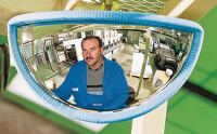 Gabelstaplerspiegel, NW-Nr.: 9000490220 H151xB288mm 180 Grad, Sichtfeld 1m SPL Blickwinkel, f.Gabelstapler vorne  