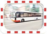 Verkehrsspiegel, NW-Nr.: 9000490230 H400xB600mm, Kunststoff,rot/weiß 15m DANCOP  