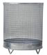 Abfallkorb H600xD500mm, NW-Nr.: 9194491021 118l Drahtgitter verz.m.4, Füßen