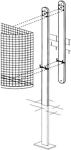 Eisenständer H.1400mm, NW-Nr.: 9194491024 z.Bet.m.Schloss, u.Schlü.f.Abfallbehälter 27l  