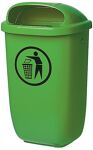 Abfallbehälter, NW-Nr.: 9000491027 H650xB395xT250mm 50l grün, SULO DIN30713  