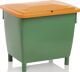 Streugutbehälter, NW-Nr.: 9000491224 L945xB725xH930mm 400l, HD-PE grün/orange o.Entnahmerutsche CRAEMER