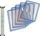 Wandhalter 10 Sichttafeln, NW-Nr.: 9000492055 blau, m.Drahtrahmen,ku.-ummante lt f.DIN A4 TARIFOLD