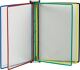 Wandhalter 10 Sichttafeln, NW-Nr.: 9000492057 farbig sortiert, m.Drahtrahmen,ku.-ummante lt