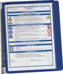 Wandhalter 5 Sichttafeln, NW-Nr.: 9000492451 dunkelblau m.Profilrahmen, DURABLE Komplett-Set  