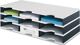 Sortierablage Trio 12, NW-Nr.: 9000493276 Fächer H293xB723xT331mm, Polystyrol grau/schwarz STYRO
