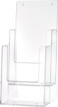 Tischprospekthalter 2 x, NW-Nr.: 9000493322 1/3 DIN A4/C6 lang, Ku.transp.freistehend HELIT  