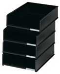 Briefablage Ku.sw. DINA4-B4 H90xB265xT350mm stapelbar m.Beschriftungsmaterial