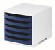Ablagebox 5 Schubl.grau/blau Ku.H255xB270xT340mm STYRO