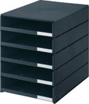 Ablagebox Ku. Front schwarz m.5Schubl.offen B.246xT.335xH.323mm Gehäuse schwarz