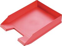 Briefablage DIN A4-C4 Ku.rot H67xB254xT347mm m.Griffmulde u.Beschriftungsfeld