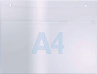 Prospekthalter f.Format DIN A4 quer Acryl transparent zur Wandbefestigung