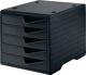 Ablagebox 5 Schubl.schwarz/schwarz Polystyrol H255xB270xT340mm STYRO