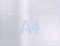 Wandprospekthalter DIN A4, NW-Nr.: 9000493489 quer Acryl transp.   