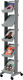 Prospektständer 5 Fächer DINA4 H1675xB350xT385mm alufarben