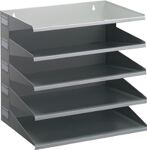 Sortierstation 5 Fächer, NW-Nr.: 9000493660 H330xB360xT250mm, Stahlbl.lichtgrau DURABLE Metall lichtgrau  