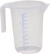 Messkanne 1000 ml PP, NW-Nr.: 9000495146 transp.D117xH165mm Griff, offen HÜNERSDORFF