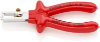 Abisolierzange L.160mm VDE verchr.tauchisol.m.Öffnungsf.KNIPEX