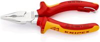 Spitzkombizange L.145mm Mehrkomp.-Hülle verchr.VDE m.Öse KNIPEX