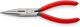 Flachrundzange L.160mm flach/rund ger.pol.Ku.-Überzug KNIPEX