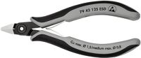 Präzisions-Elektronik-Seitenschneider L.125mm Form 4 Facette nein pol.ESD KNIPEX