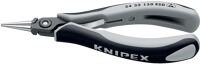Präzisions-Elektronik-Flachzange Gesamt-L.135mm ESD rundspitze Backen pol.Form 3