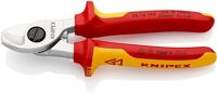 Kabelschere L.165mm Kopf verchr.VDE Mehrkomp.-Hüllen Form 1 KNIPEX