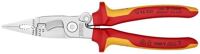 Elektroinstallationszange L.200mm VDE verchr.Mehrkomp.-Hüllen m.Öffnungsf.KNIPEX