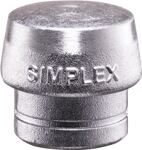 Schonhammerkopf SIMPLEX Kopf-Ø 80mm Weichmetall silber hart HALDER