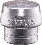 Schonhammerkopf SIMPLEX Kopf-Ø 30mm Weichmetall silber hart HALDER