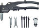 Blindniet-Handzange 3 in 1 Kopf 360° drehbar f.Nieten,Muttern und Anker 17tlg.