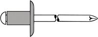 Blindniet Nietschaft dxl 4,0x12,0mm K12 Alu/Stahl 500 St.GESIPA