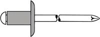 Blindniet Nietschaft dxl 5,0x12,0mm K14 Alu/Stahl 250 St.GESIPA