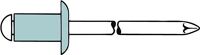 Blindniet Nietschaft dxl 5,0x12,0mm Alu/Edelstahl 500 St.GESIPA