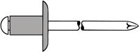 Blindniet Nietschaft dxl 5,0x10,0mm K11 Alu/Edelstahl 500 St.GESIPA