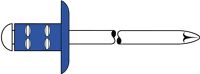Blindniet PolyGrip® Nietschaft dxl 4,0x10,0mm K12 Stahl/Stahl 500 St.GESIPA