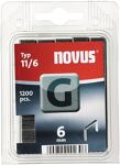 Flachdrahtklammer G Typ, NW-Nr.: 4000813876 11 B10,6xL6mm, Draht-B.1,25mm 1200St./Pack.NOVUS  