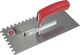 Glättekelle L.280mm B.130mm Zahn 4x4 rostfr.m.Softheft VA S.0,7mm SCHWAN