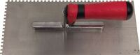 Glättekelle L.280mm B.130mm 2K-Griff Zahn 4x4 Bandstahl S.0,75mm STUBAI