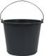 Baueimer 12l schwarz Recycling-Kunststoff