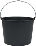 Baueimer 20l m.Kreuzboden schwarz Recycling-Kunststoff