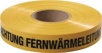 Trassenwarnband Aufdruck Achtung Fernwärmeleitung B.40mm L.250m gelb