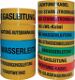 Trassenwarnband Aufdruck Achtung Gasleitung B.40mm L.250m gelb