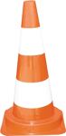 Leitkegel H.500mm tagesleuchtend,2 Streifen G.1,20 kg,29x29cm